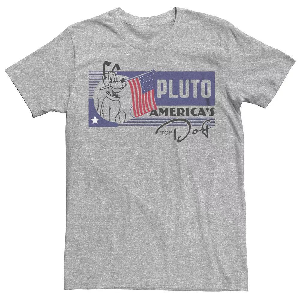 Disney's Pluto Men's America's Top Dog Tee, Size: XXL, Athletic Grey Product Image