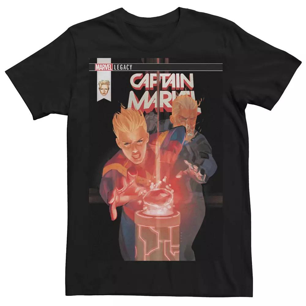 Men's Marvel Captain Marvel Comic Book Cover Tee, Size: XXL, Black Product Image