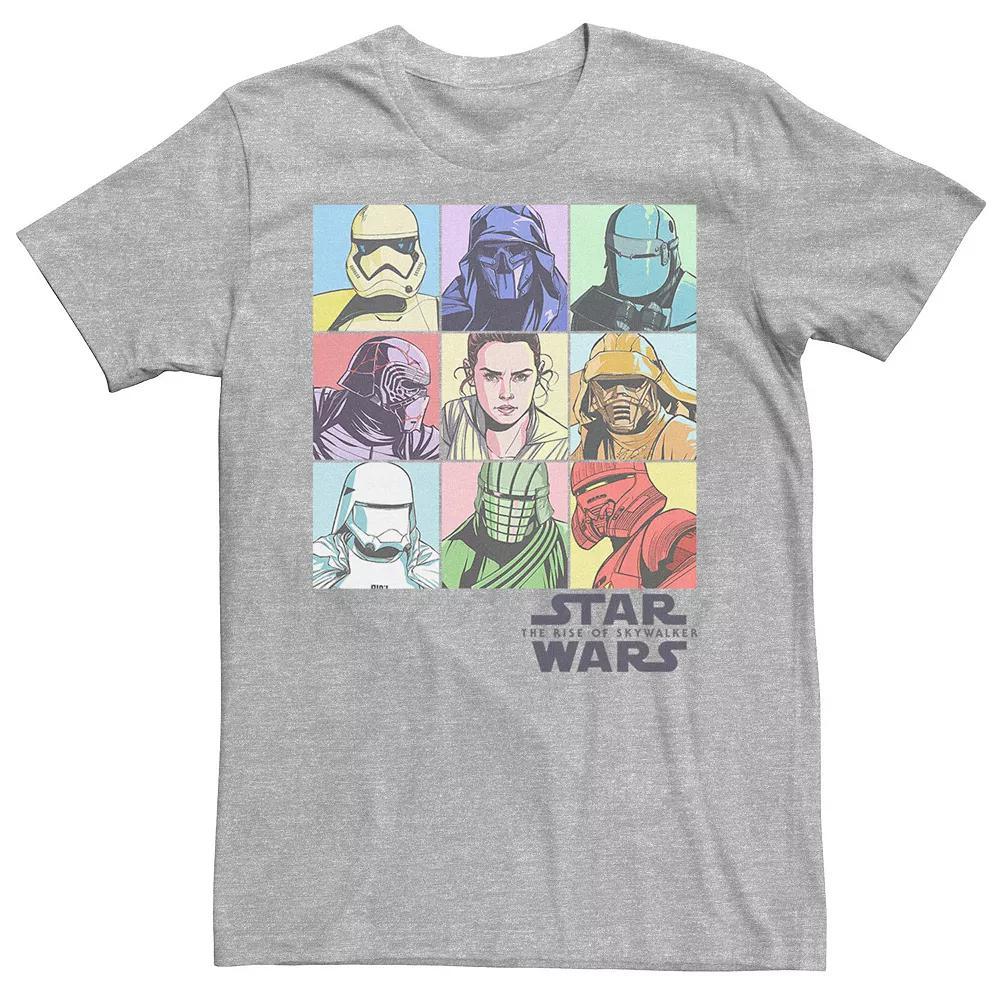 Men's Star Wars The Rise of Skywalker Pastel Character Bingo Graphic Tee, Size: Large, Athletic Grey Product Image