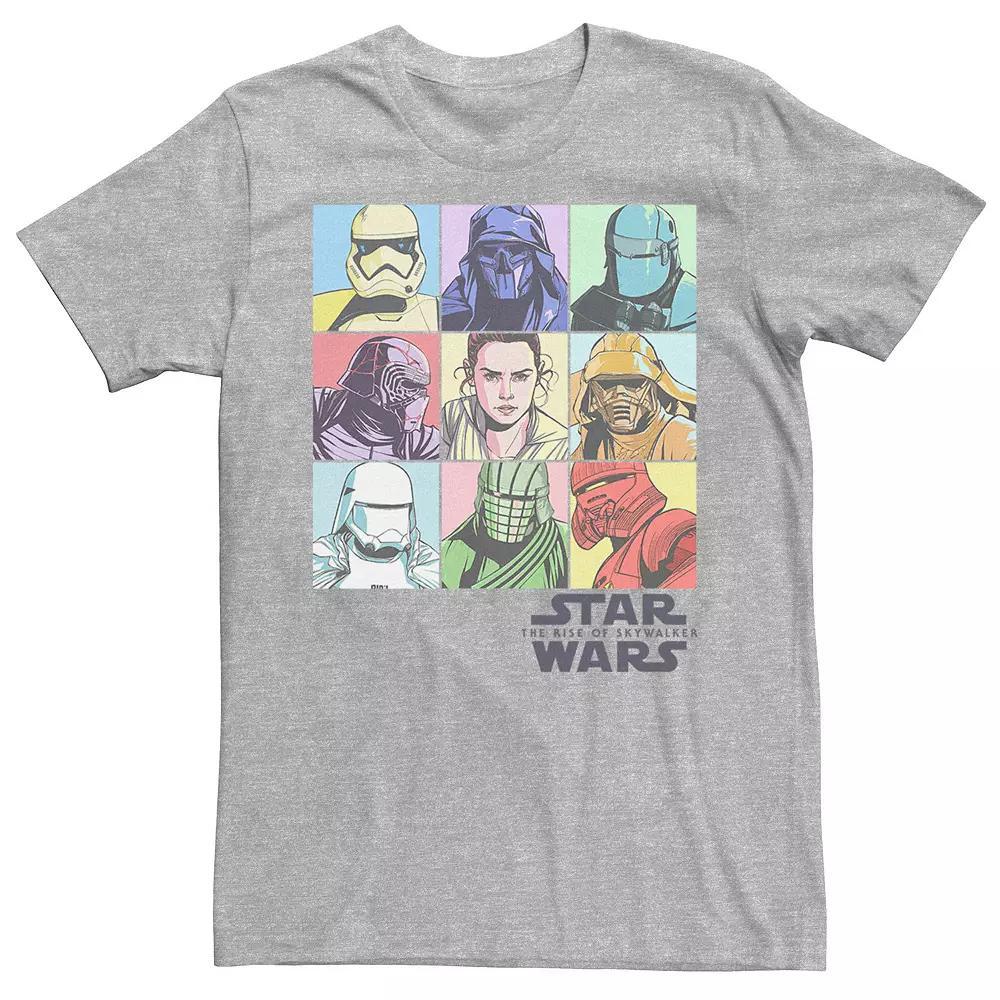 Men's Star Wars The Rise of Skywalker Pastel Character Bingo Graphic Tee, Size: Large, Athletic Grey Product Image