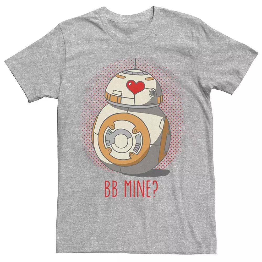 Men's Star Wars BB-8 Mine Heart Eyes Tee, Size: XL, Athletic Grey Product Image