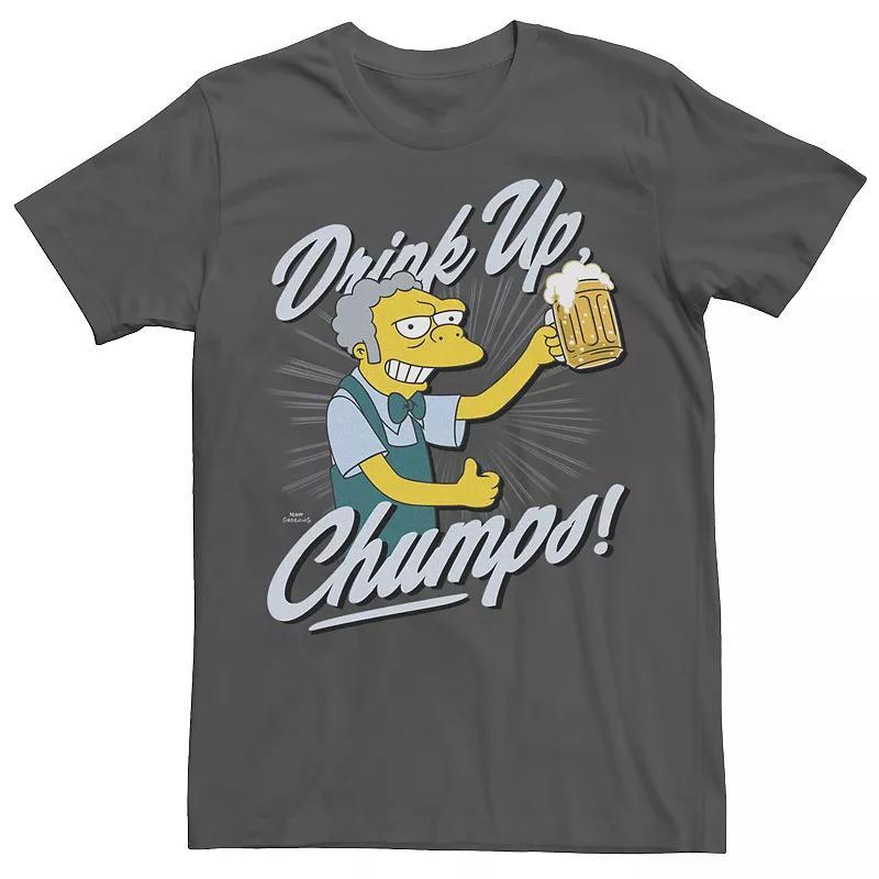 Men's The Simpsons Mo Drink Up Chumps! Tee, Size: XL, Grey Product Image