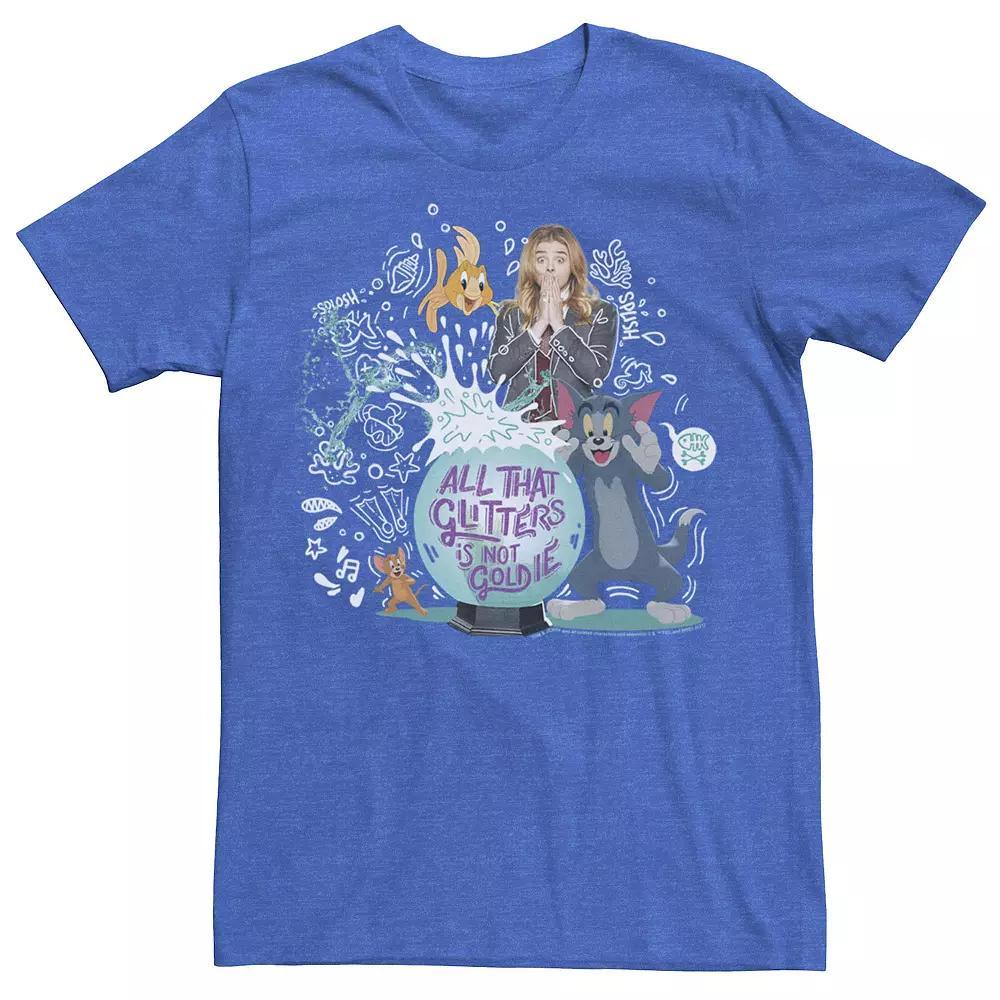 Men's Tom And Jerry All That Glitters Is Not Goldie Tee, Size: Medium, Royal Grey Product Image
