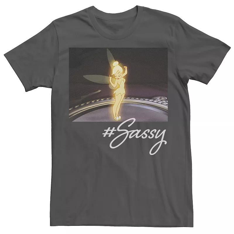 Disney's Peter Pan Tinkerbell Sassy Portrait Men's Tee, Size: Medium, Grey Product Image