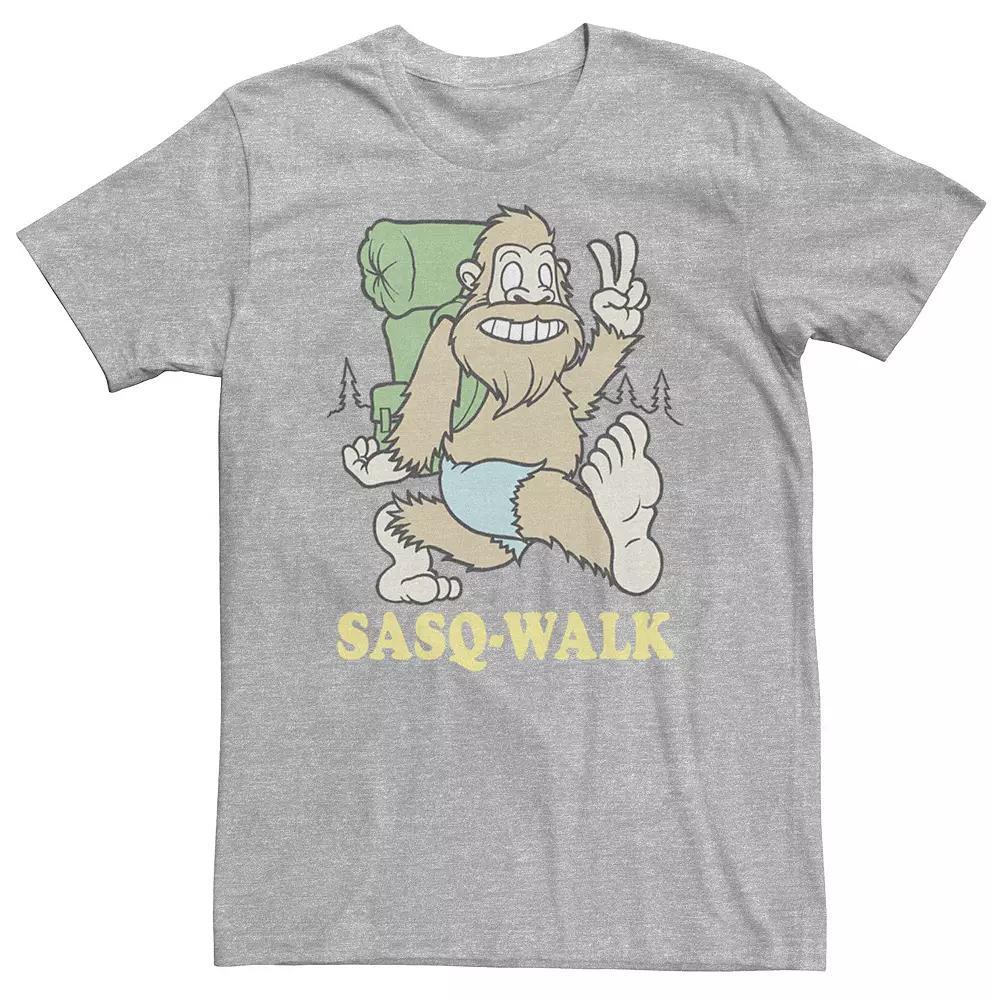Big & Tall Sasqwalk Humor Humor Tee, Men's, Size: Large Tall, Athletic Grey Product Image
