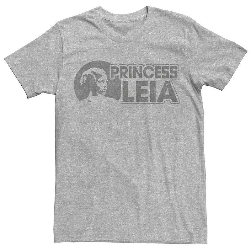 Men's Star Wars Vintage Leia Panel Tee, Size: XL, Athletic Grey Product Image