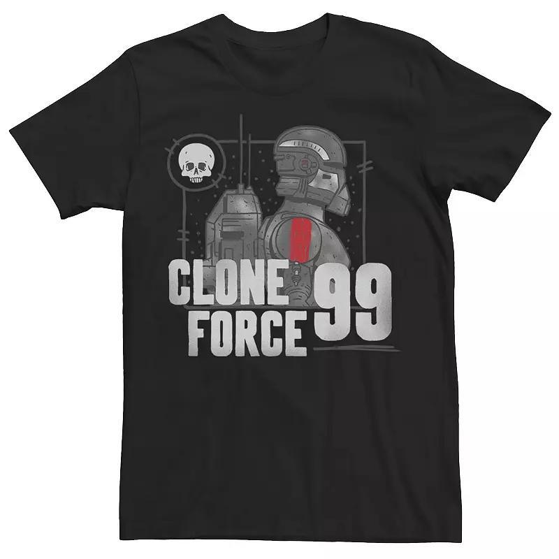 Men's Star Wars The Bad Batch Clone Force 99 Greyscale Portrait Tee, Size: XXL, Black Product Image