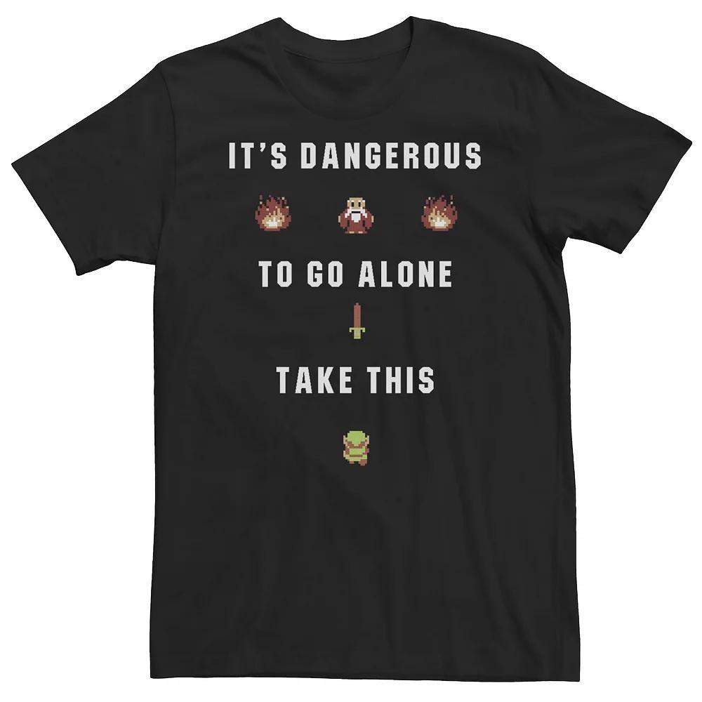 Big & Tall Nintendo Legend of Zelda 8 Bit Cave Take This Sword Tee, Men's, Size: 5XL, Black Product Image