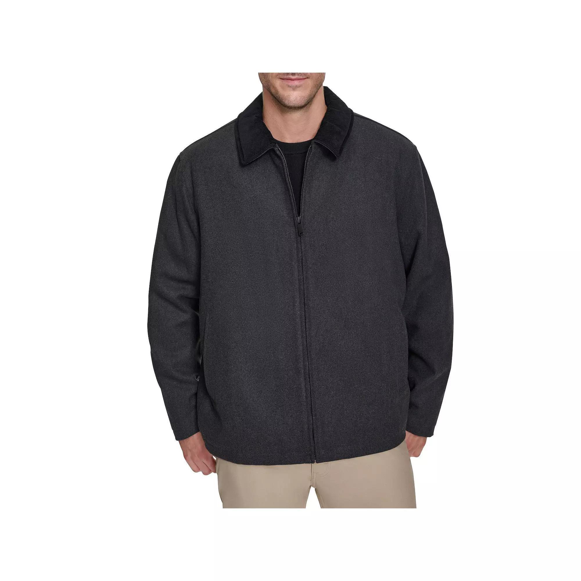 Big & Tall Dockers® Corduroy Collar Short Wool Coat, Men's, Size: 3XL Tall, Grey Product Image