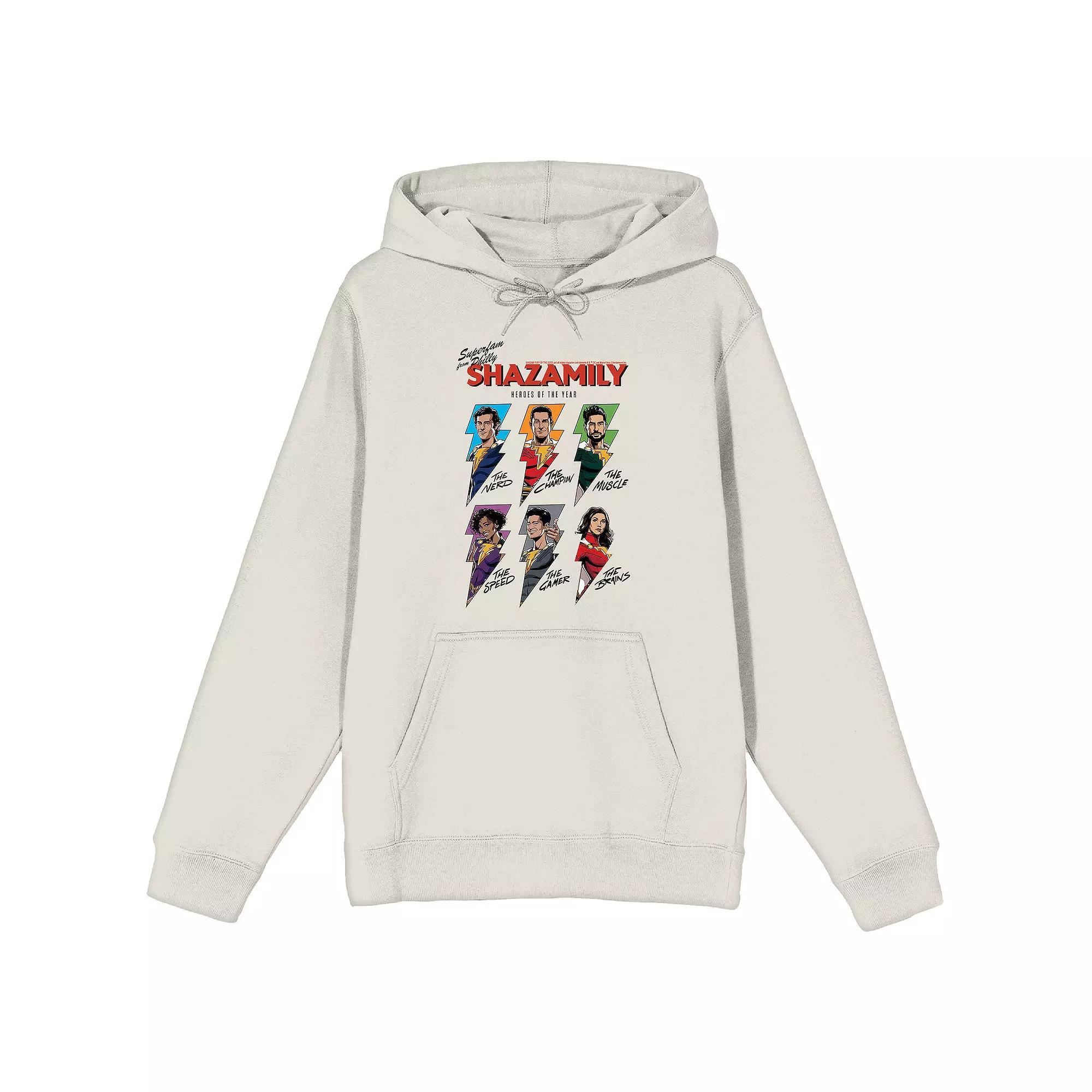 Men's DC Comics Shazam 2 Fury Of The Gods The Shazamily Graphic Hoodie, Size: Medium, Beige Product Image