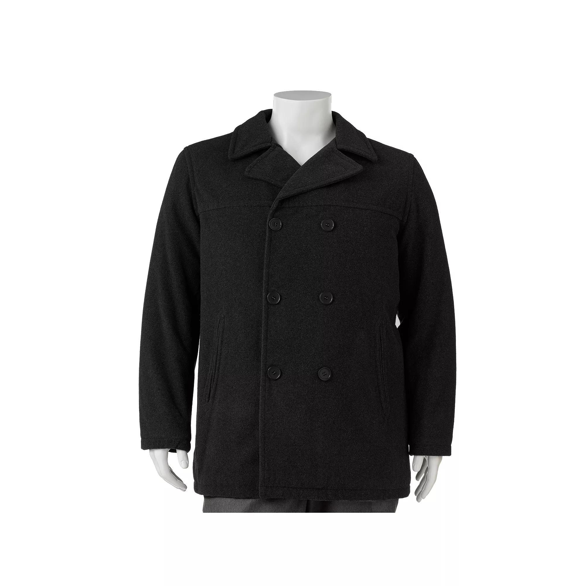 Big & Tall Excelled Double-Breasted Jacket, Men's, Size: Large Tall, Grey Product Image