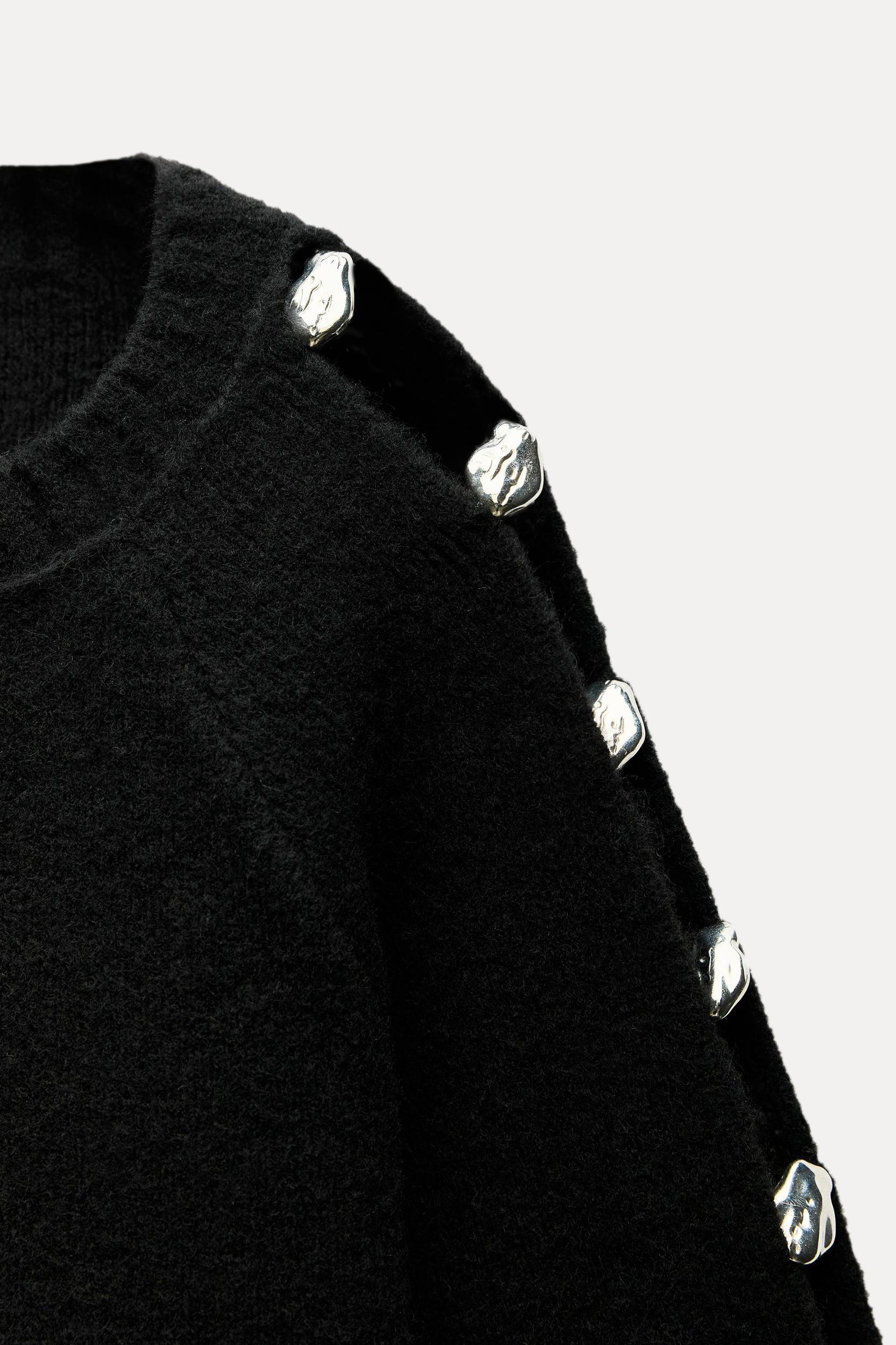 BOBBLE SLEEVE KNIT SWEATER Product Image