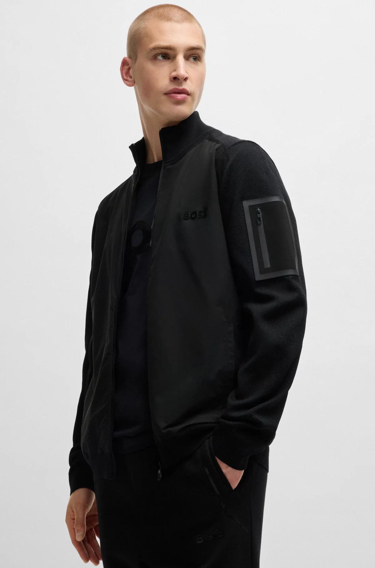 Boss Mixed-Material Jacket with Thermo-Regulating Properties Product Image