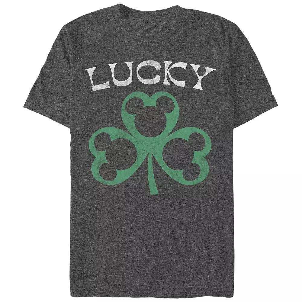 Disney's Mickey Mouse Clover Men's Graphic Tee, Size: XXL, Grey Heather Product Image