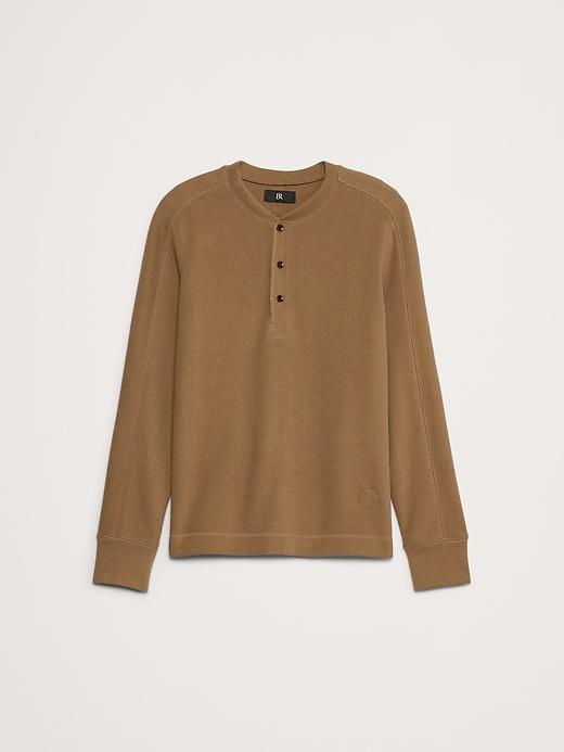 Double-Knit Henley T-Shirt Product Image