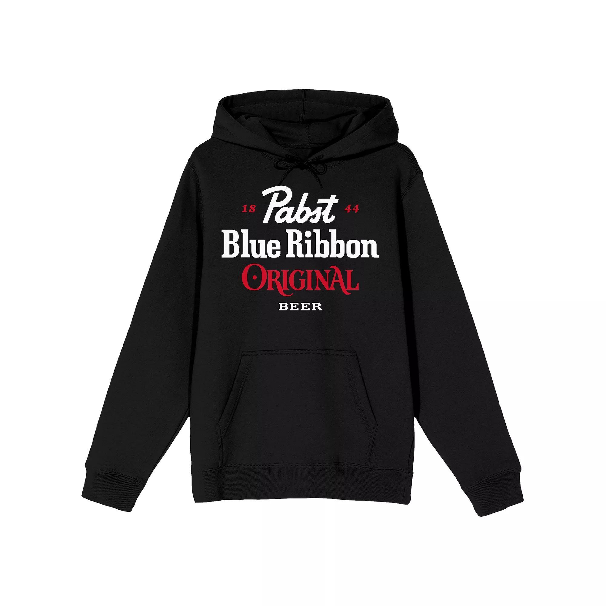 Men's Pabst Blue Ribbon Original 1844 Graphic Hoodie, Size: Large, Black Product Image