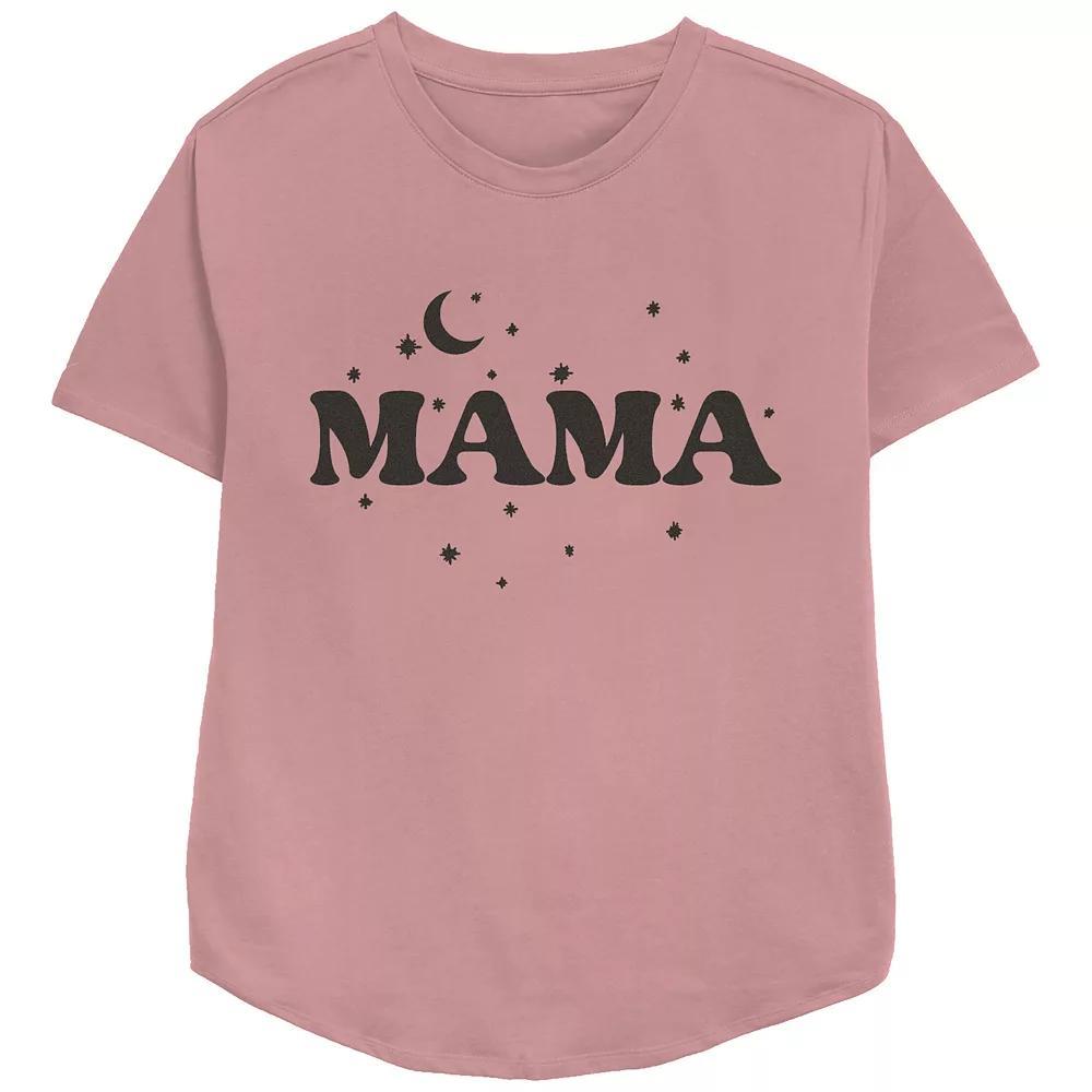 Women's Mama Relaxed Fit Graphic Tee, Size: XL, Pink Product Image