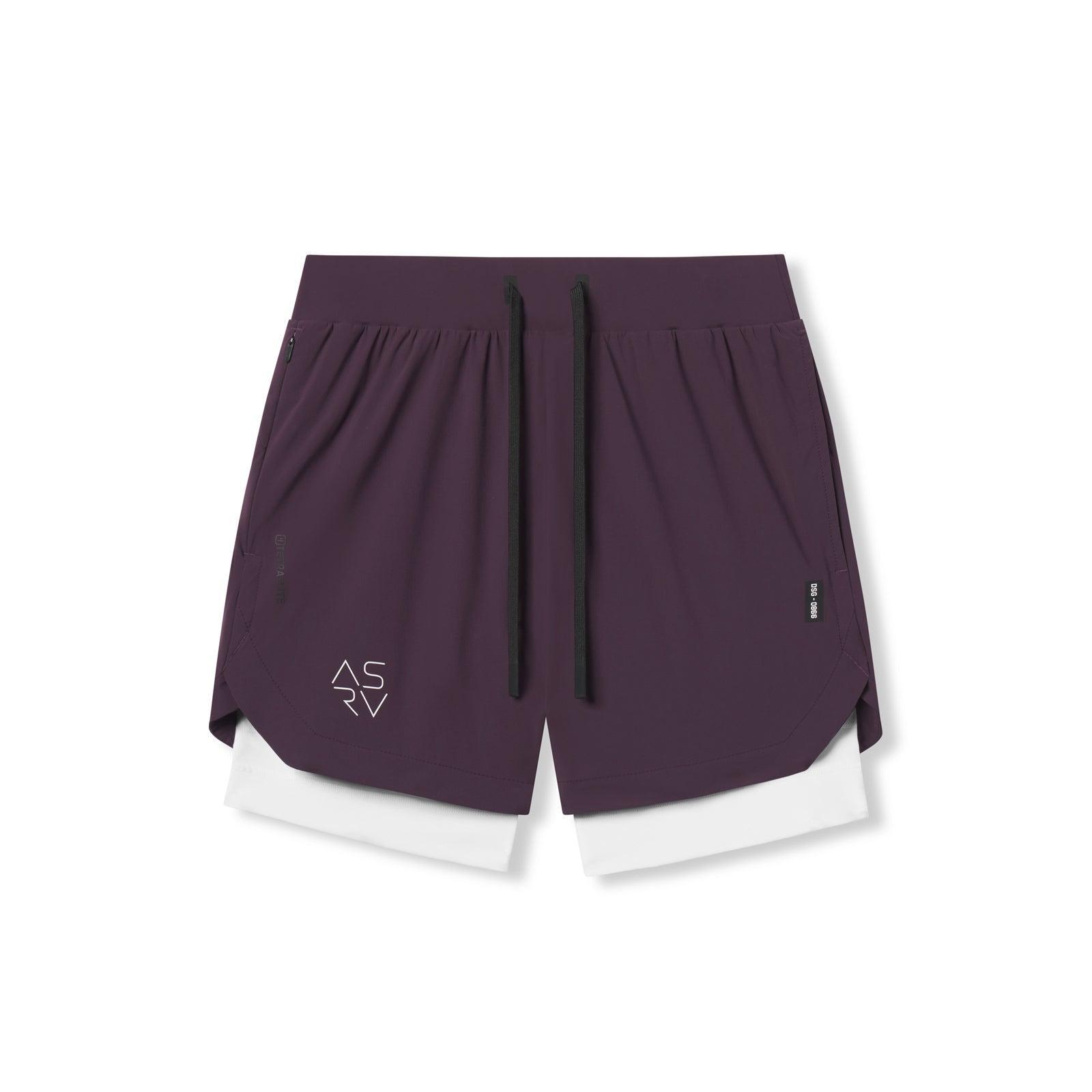 0866. Tetra-Lite® 7" Liner Short - Nightshade "Cyber"/White Product Image