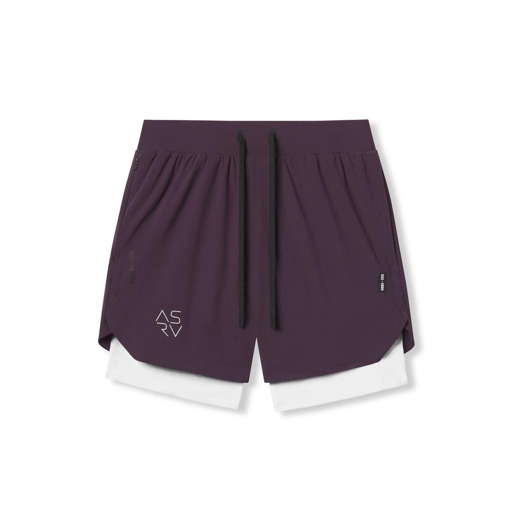 0866. Tetra-Lite® 7" Liner Short - Nightshade "Cyber"/White Product Image