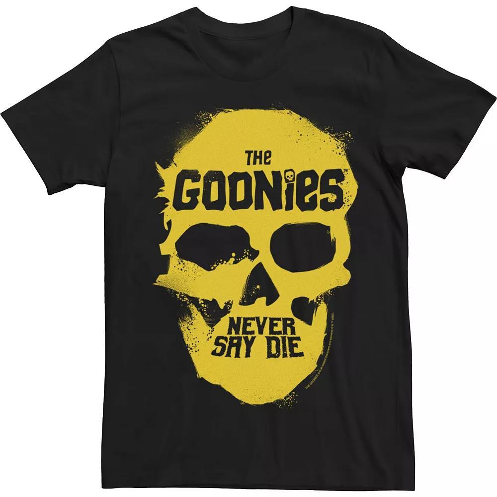 Men's Goonies Never Say Die Skull Movie Quote Tee, Size: XL, Black Product Image