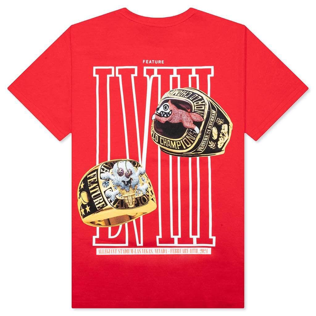 Feature x Icecream Rings Short Sleeve Tee - Tomato Red Male Product Image