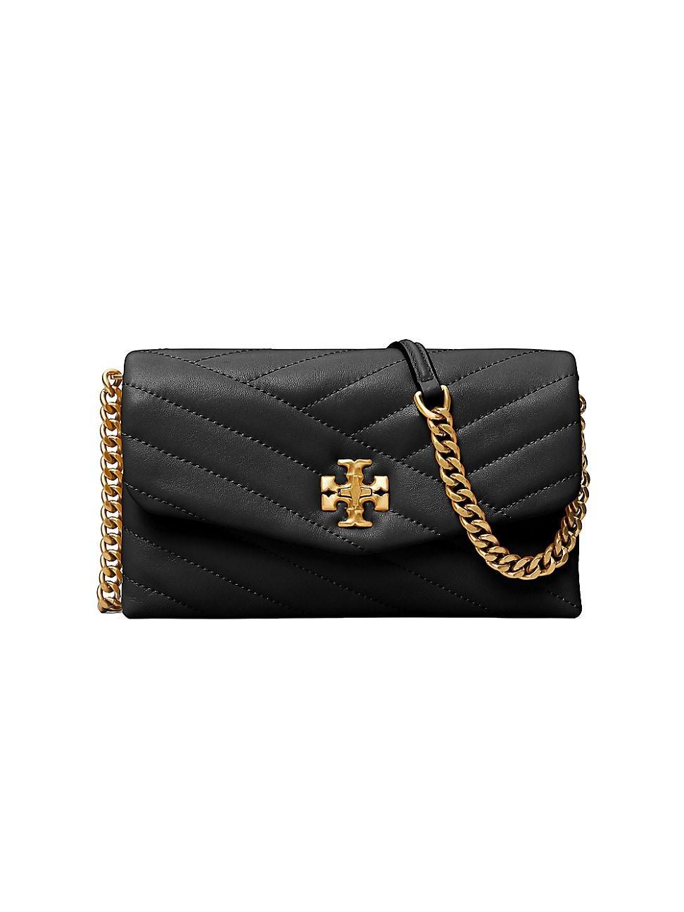 Womens Kira Chevron Leather Chain Wallet Product Image