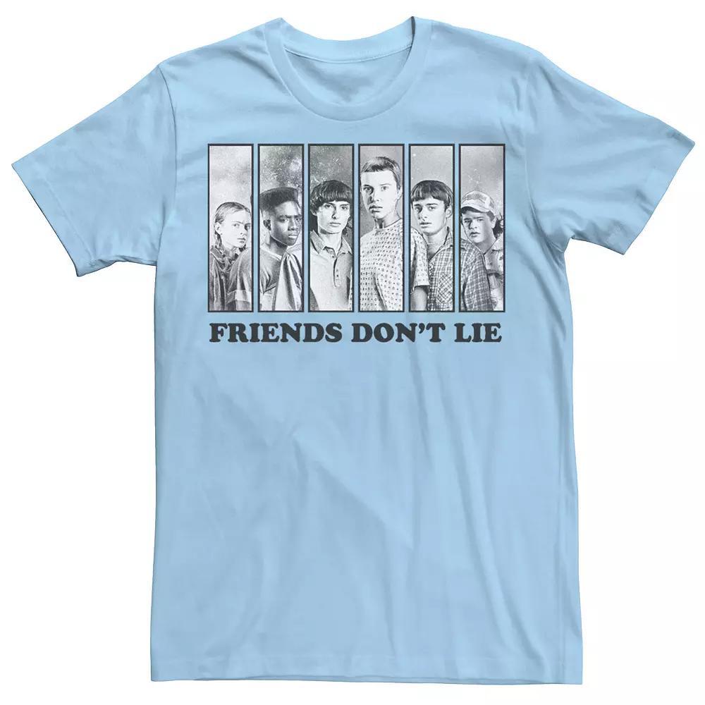 Men's Stranger Things Friends Don't Lie Group Graphic Tee, Size: Medium, Light Blue Product Image
