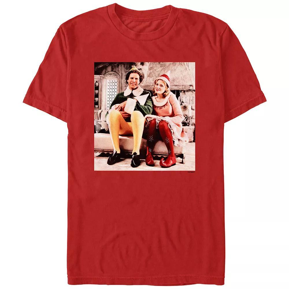 Men's Elf Buddy And Jovie Portrait Graphic Tee, Size: XS, Red Product Image