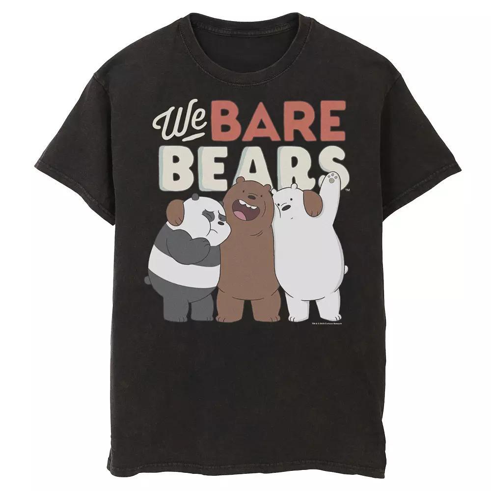Men's Cartoon Network We Bare Bears Trio Portrait Graphic Tee, Size: 3XL, Black Product Image