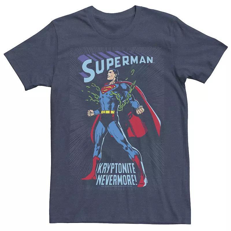 Men's DC Comics Superman In Chains Vintage Poster Graphic Tee, Size: XL, Navy Grey Product Image