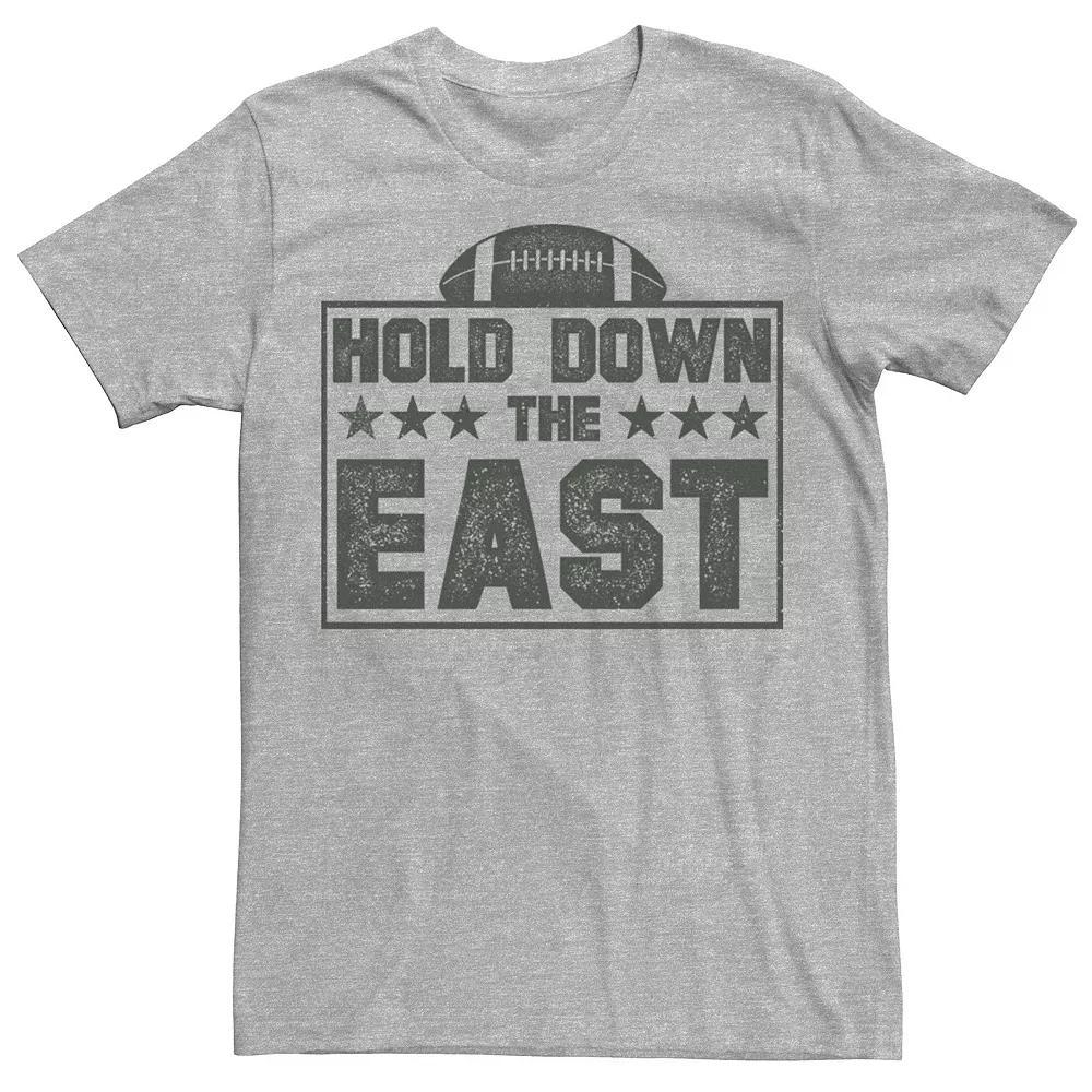 Men's Hold Down The East Football Tee, Size: Large, Athletic Grey Product Image