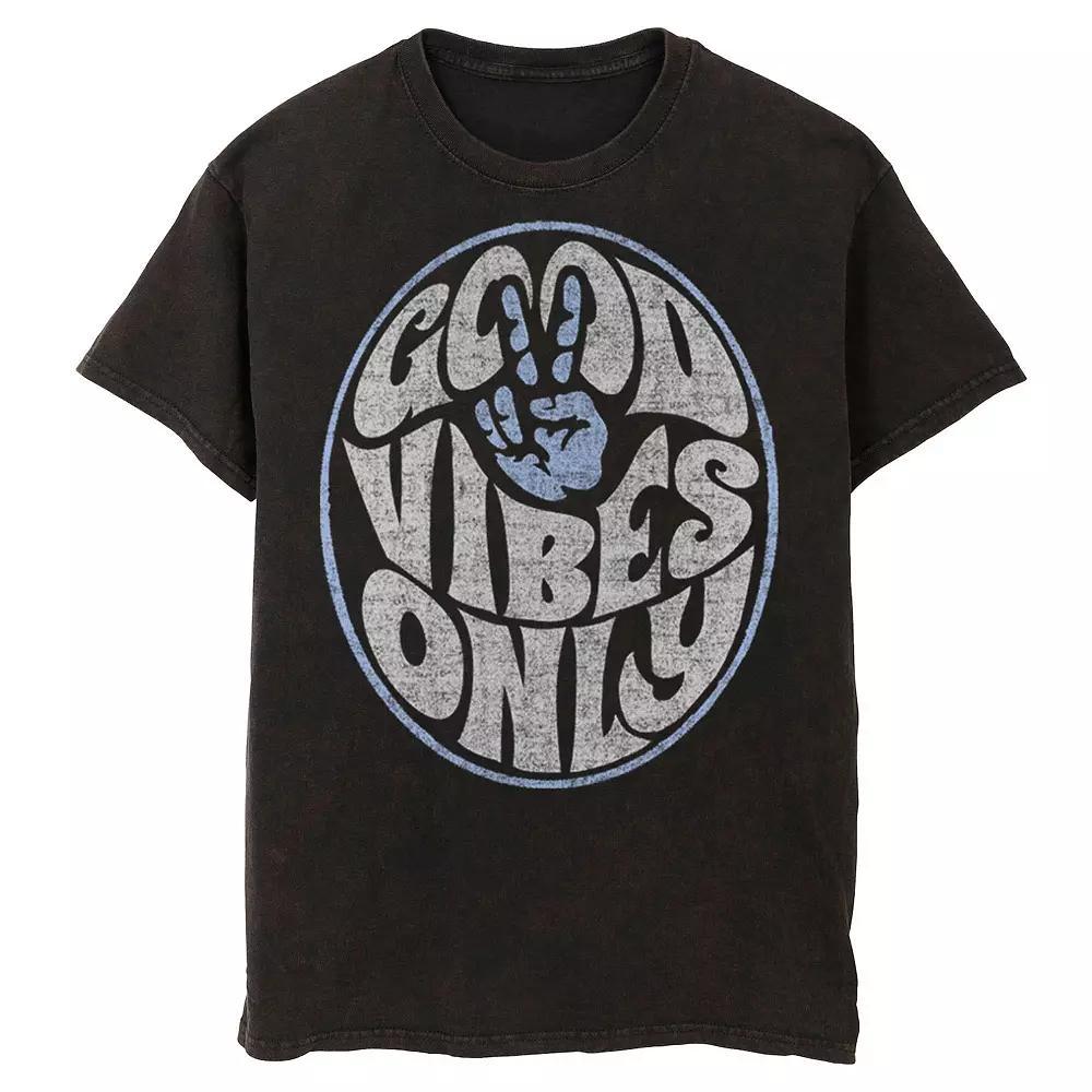 Men's Fifth Sun Good Vibes Only Text Tee, Size: 3XL, Black Product Image