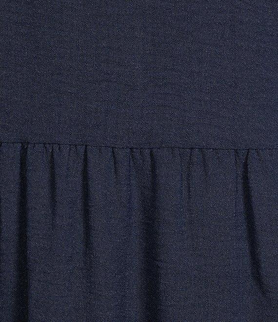 Skies Are Blue Split V-Neck Ruffle Cap Sleeve Tiered Dress Product Image