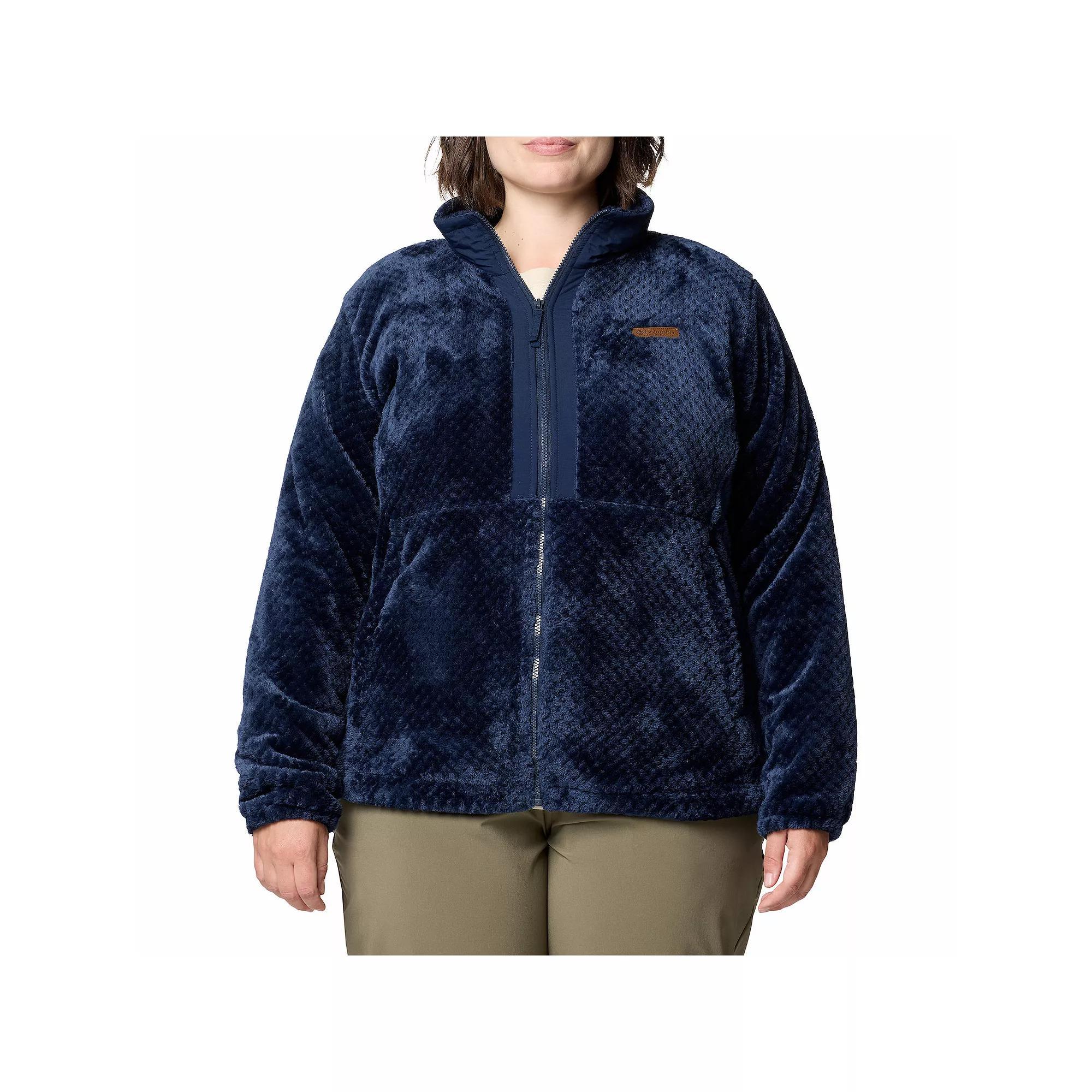Plus Size Columbia Fire Side III Full Zip Fleece Jacket, Women's, Size: 2XL, Dark Grey Product Image