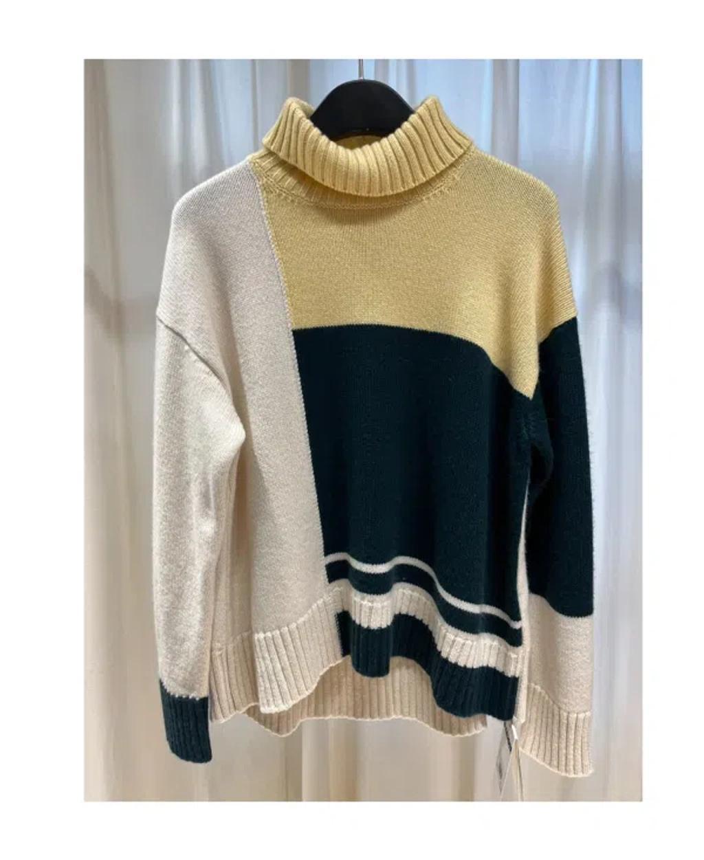 JIL SANDER High-necked Knitted Pullover In Multicolor Product Image
