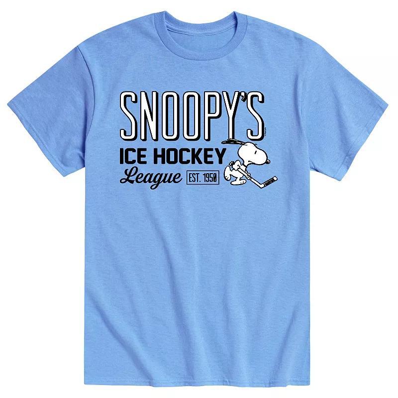 Big & Tall Peanuts Ice Hockey League Tee, Mens Product Image