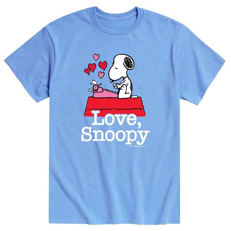 Men's Peanuts Love Snoopy Tee, Size: XL, Gray Product Image