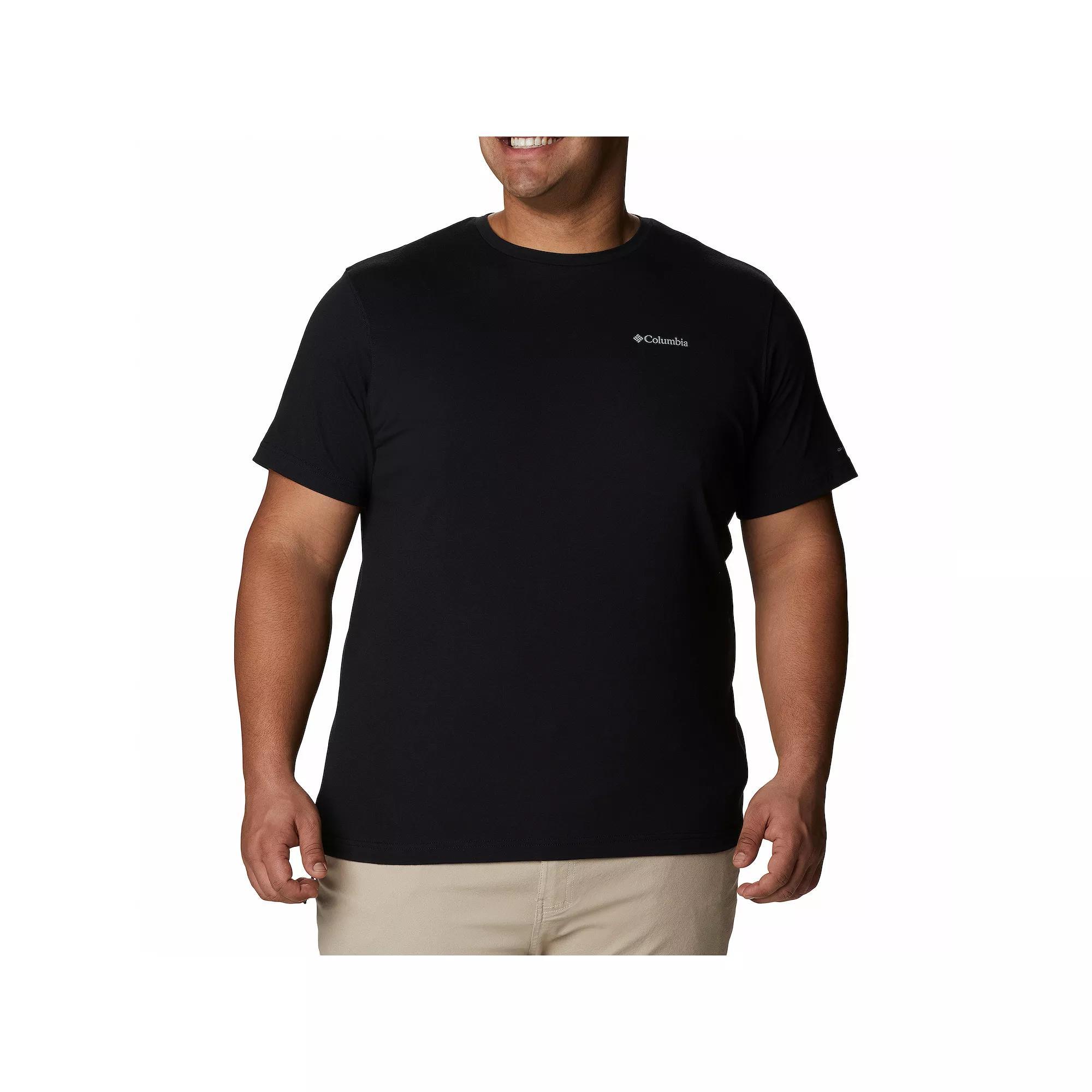 Big & Tall Columbia Thistletown Hills Omni-Wick Performance Tee, Men's, Size: Large Tall, Black Product Image