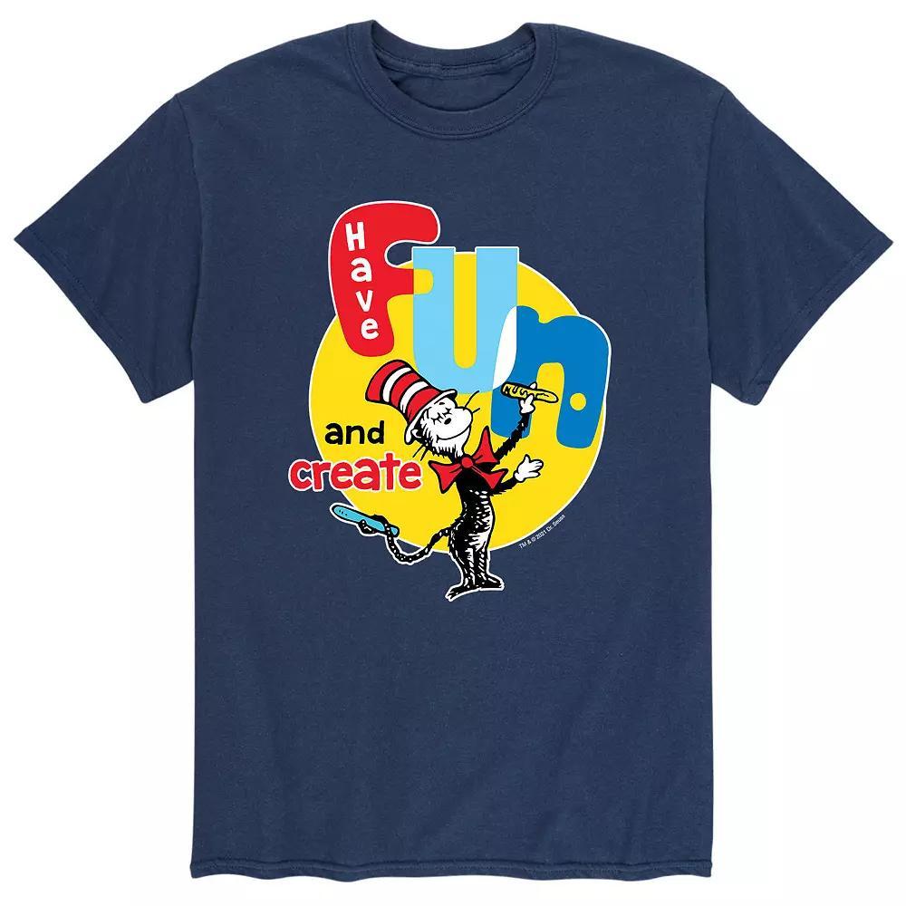 Big & Tall Dr Seuss Have Fun Create, Mens Grey Product Image