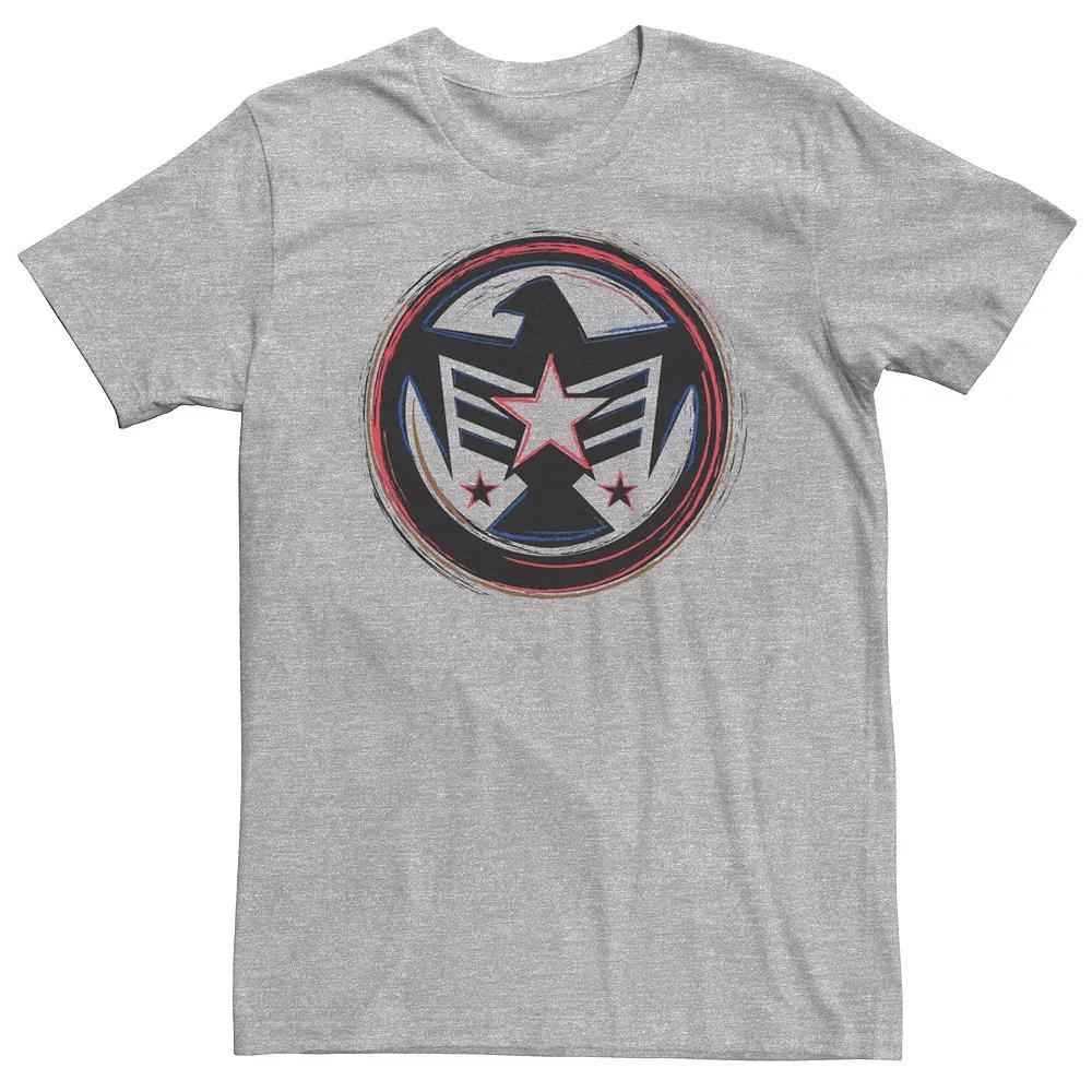 Big & Tall Marvel Falcon America Badge Symbol Tee, Men's, Size: XXL Tall, Athletic Grey Product Image