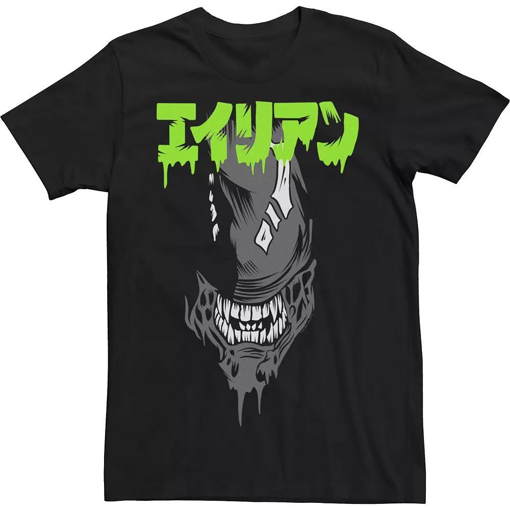 Men's Alien Kanji Big Face Tee, Size: Large, Black Product Image