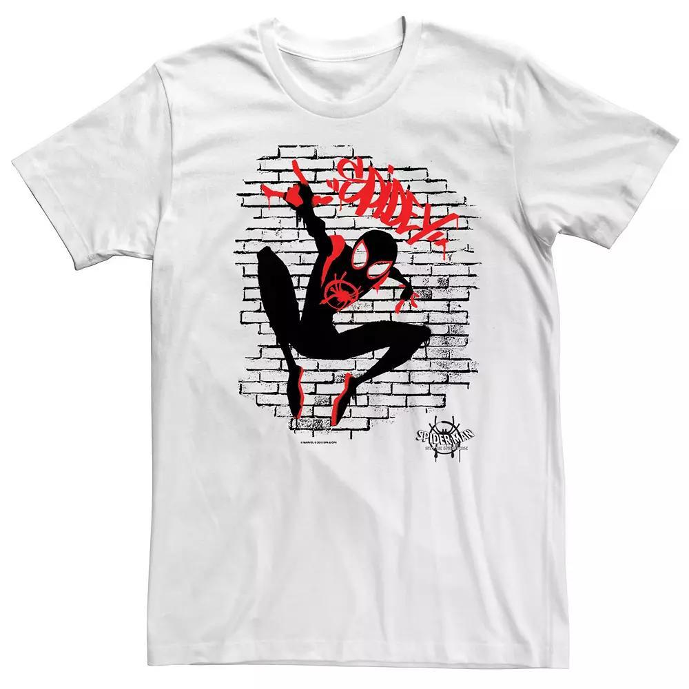Big & Tall Marvel Spiderverse Spider-Man Graffiti Tee, Men's, Size: 4XL, White Product Image