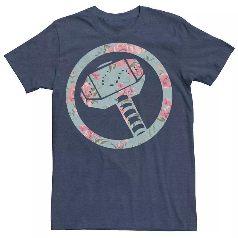 Men's Marvel Thor's Hammer Graphic Tee, Size: Medium, Navy Grey Product Image