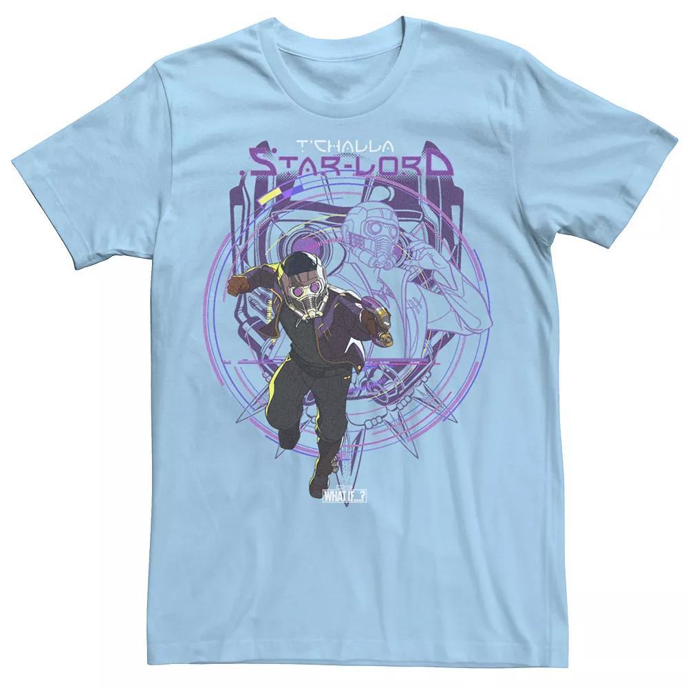 Men's Marvel What If T'Challa Star Lord Poster Tee, Size: Small, Light Blue Product Image