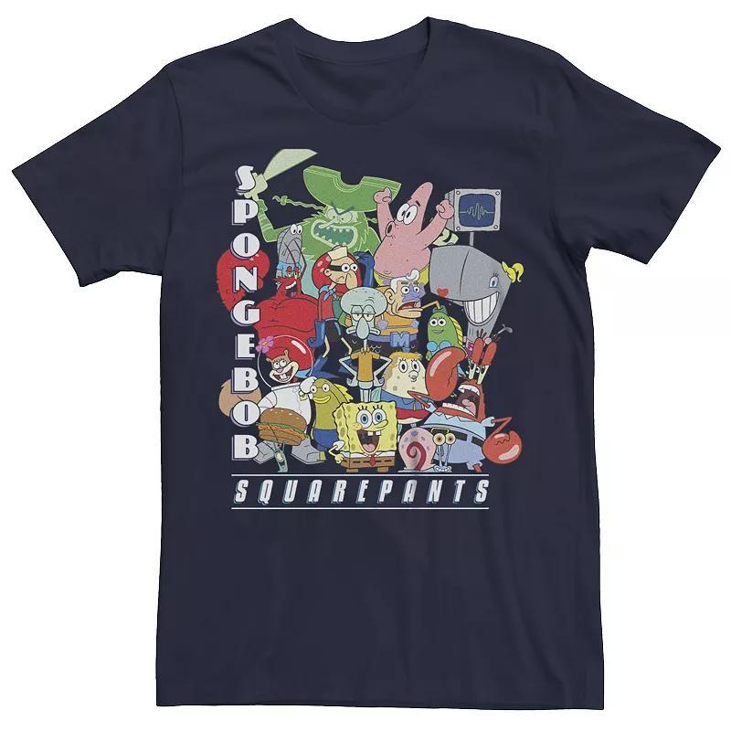 Men's SpongeBob SquarePants Funny Team Graphic Tee, Size: Small, Blue Product Image