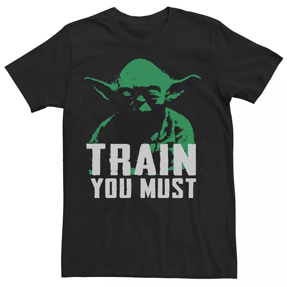 Men's Star Wars Yoda "Train You Must" Graphic Tee, Size: 3XL, Black Product Image