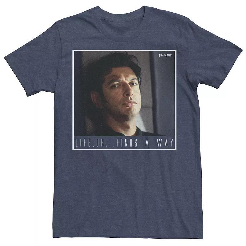 Men's Jurassic Park Ian Malcolm Life Finds A Way Graphic Tee, Size: XL, Red Grey Product Image