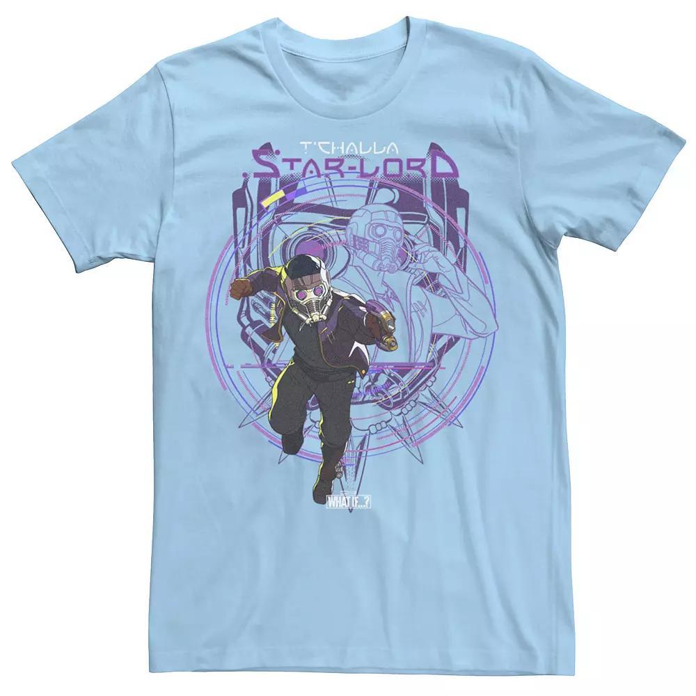 Men's Marvel What If T'Challa Star Lord Poster Tee, Size: Small, Light Blue Product Image