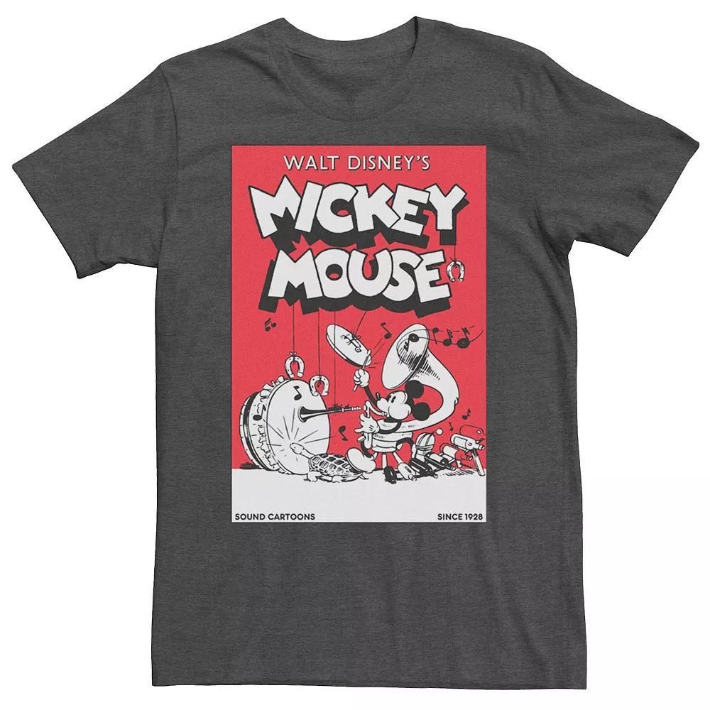 Disney's Mickey Mouse Musical Retro Comic Men's Tee, Size: 3XL, Grey Heather Product Image