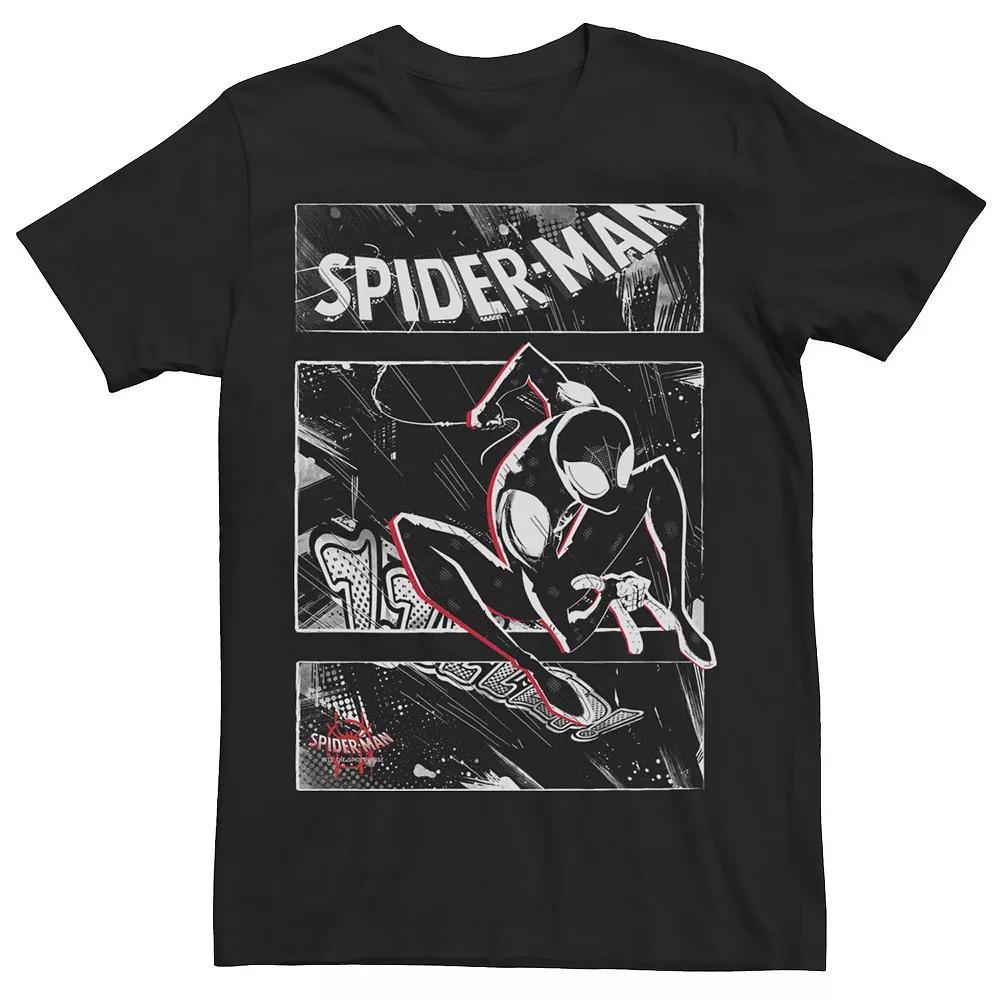 Men's Marvel Spider-Man Spiderverse Comic Retro Graphic Tee, Size: XL, Black Product Image